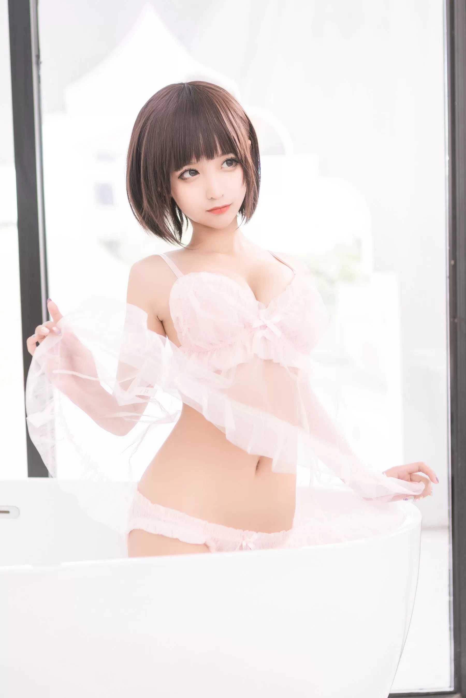 [福利COS] 动漫博主蠢沫沫 – 粉纱 Vol.345295 44P-2B4P写真馆