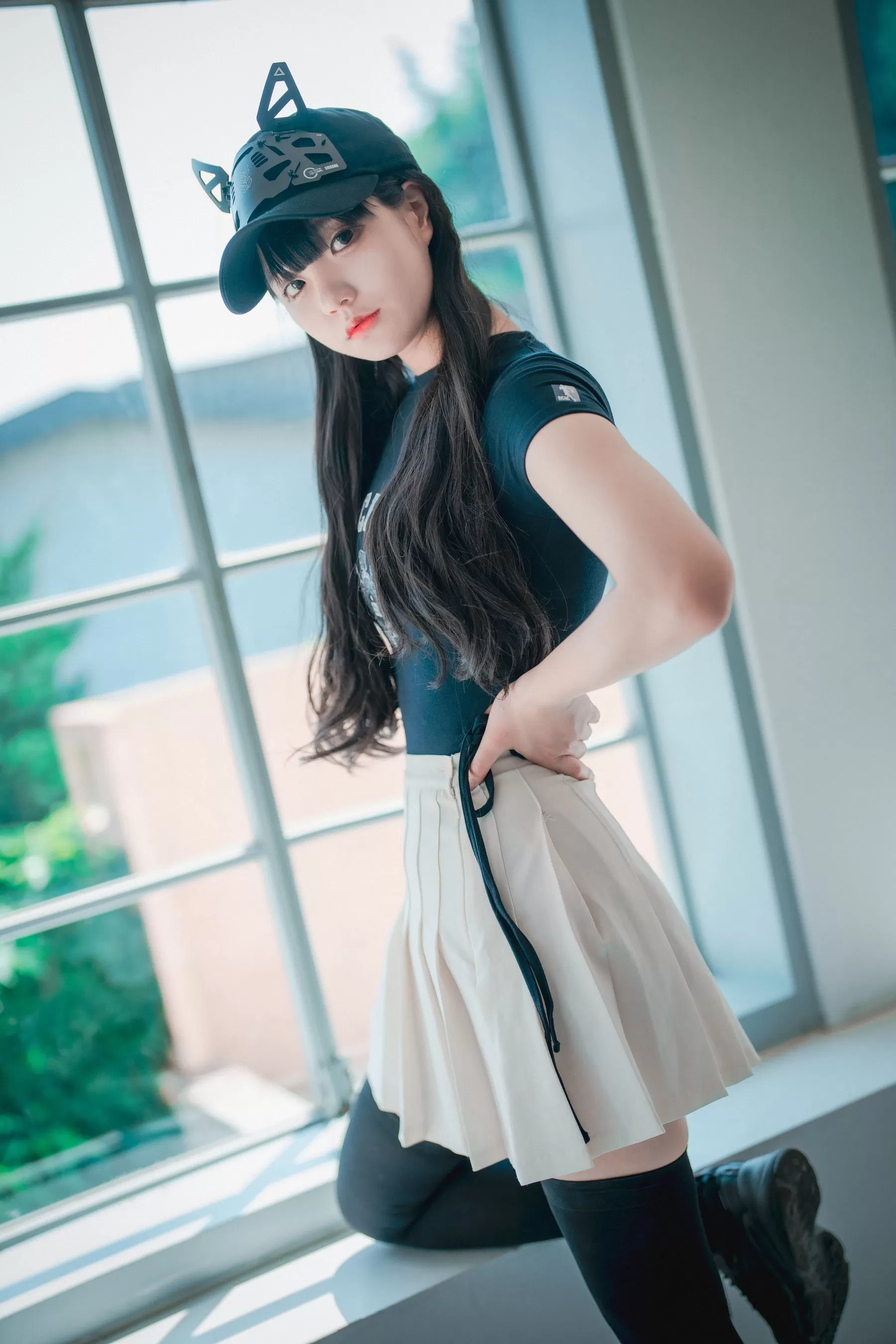 [DJAWA] Jeong Jenny - Classic Athletic Girl in Navy Blue Vol.217896-4