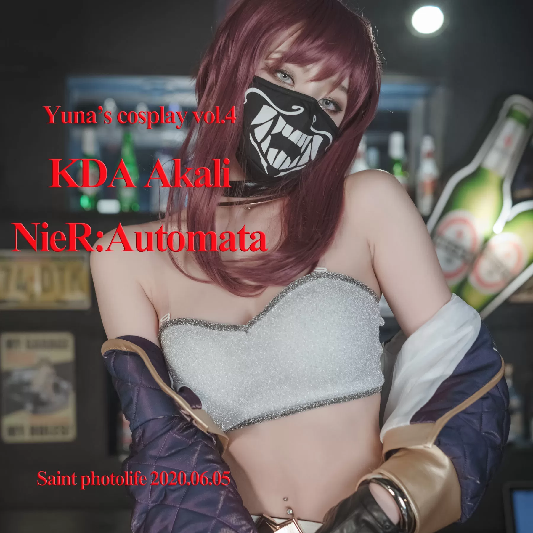 [saintphotolife] Yuna – Yuna’s Cos KDA Akali & Nier Automata Vol.932088 69P-2B4P写真馆