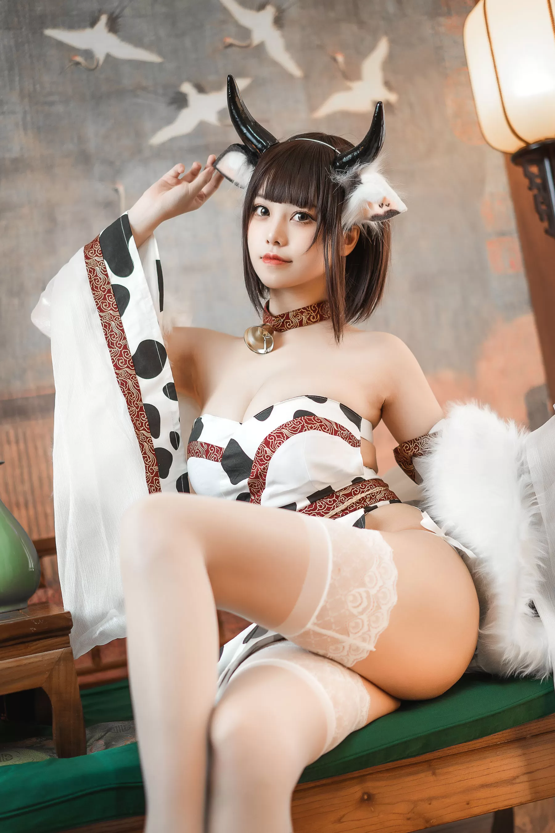 [网红COSER] 萌系小姐姐蜜汁猫裘 - 奶牛 Vol.558295-2