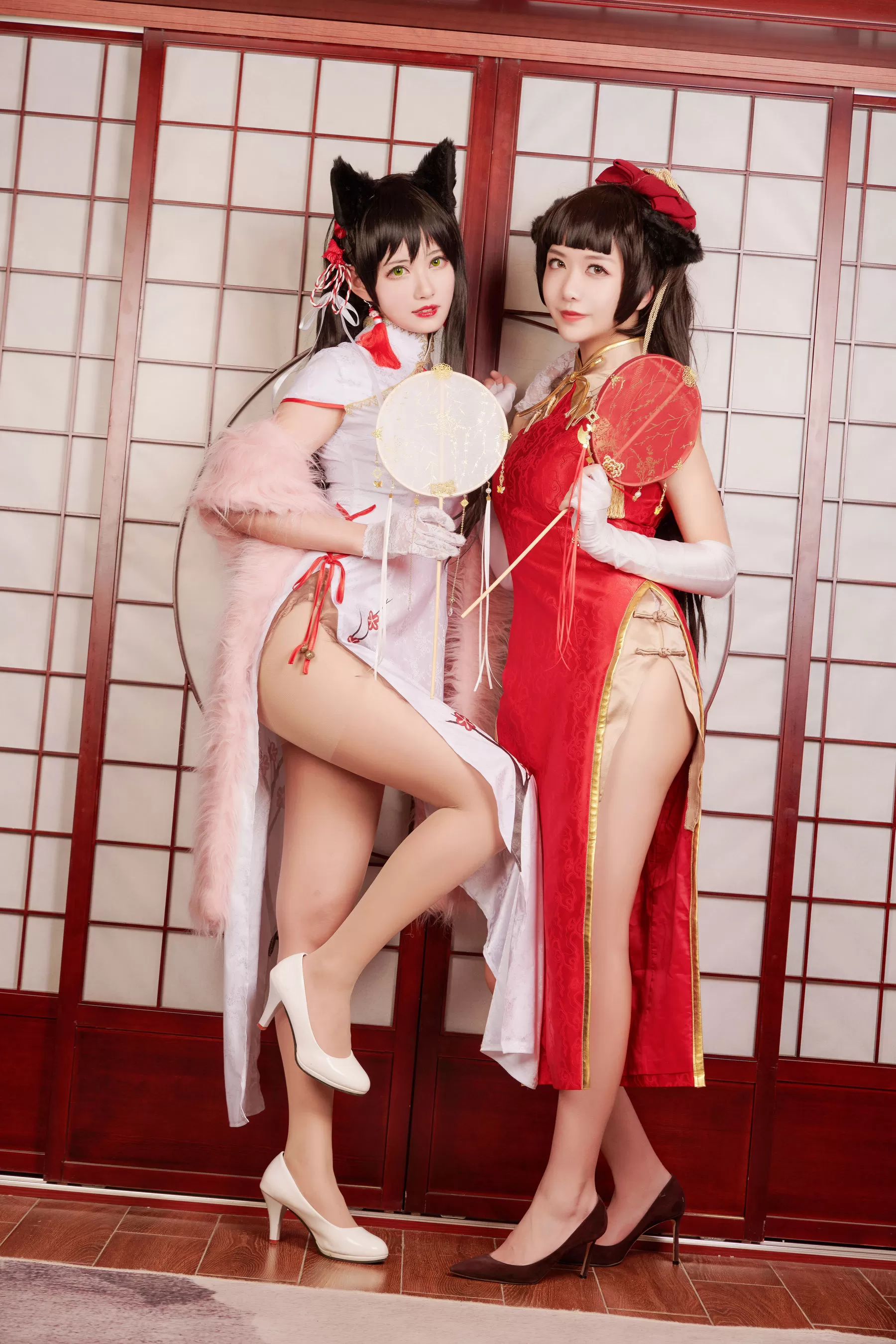 源纱希喵喵喵&Meiyi_烛墨 犬獒旗袍 Vol.042720-3