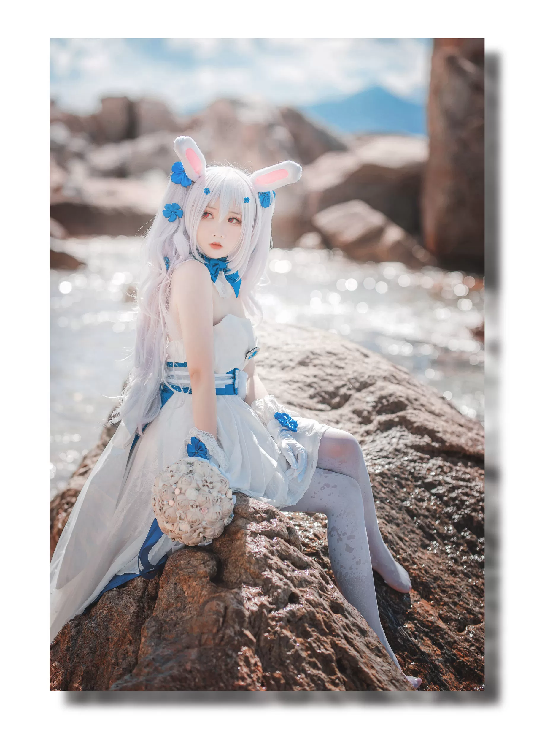 [网红COSER] 可爱人气Coser麪饼仙儿 - 拉菲婚纱 Vol.330496-4